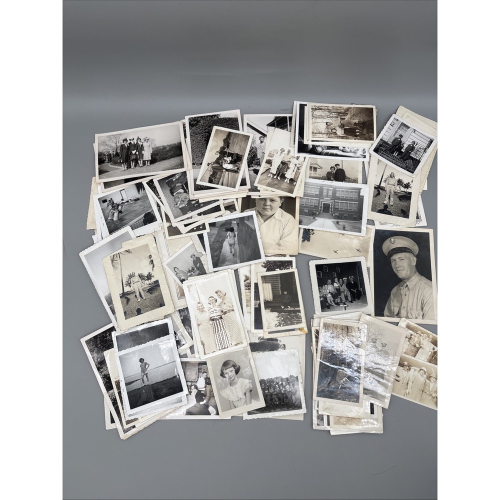Military 1930 1940 Photos Family Lot of 150+ VTG B/W Pool Little League Holidays